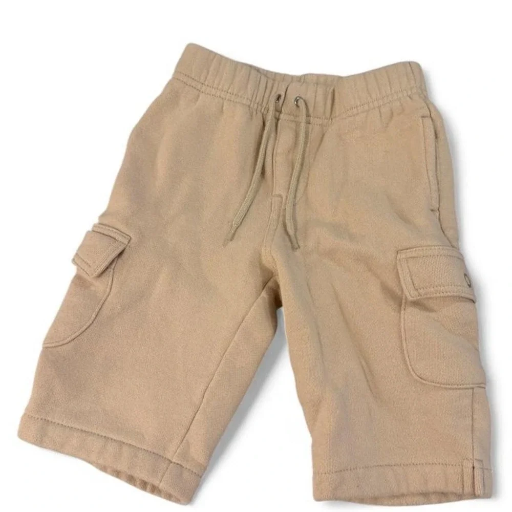 Baby Gap Kids Tan Khaki Cargo Sweatpants Fleece Drawstring 3-6 Months RN54023